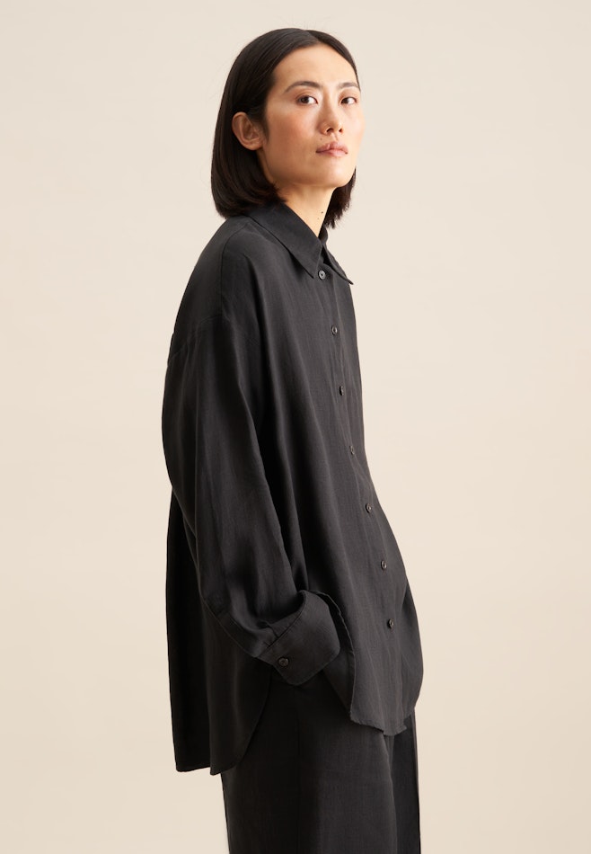 Longbluse Uni in Schwarz | Seidensticker Onlineshop