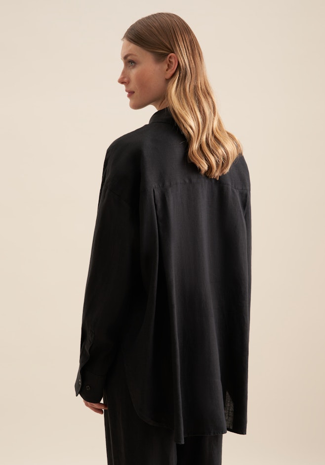 Longbluse Uni in Schwarz | Seidensticker Onlineshop