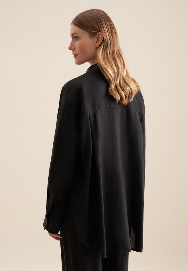 Longbluse Uni in Schwarz |  Seidensticker Onlineshop