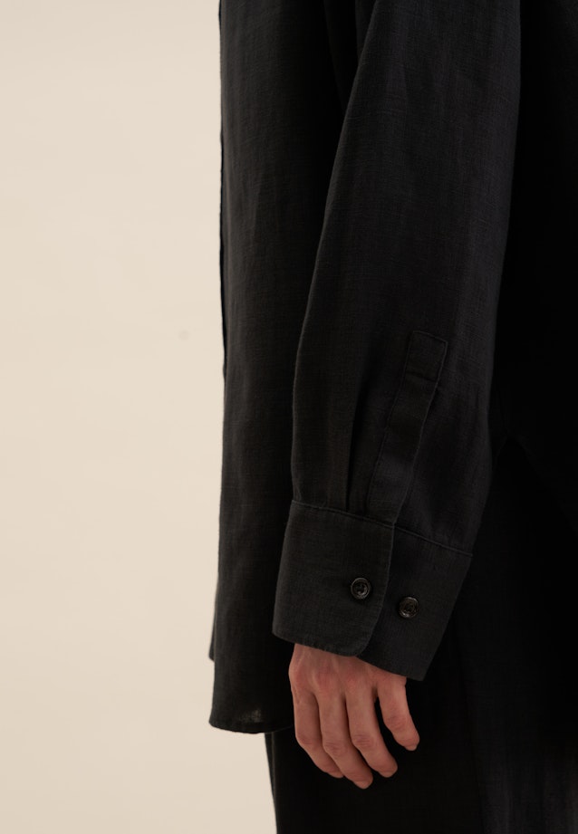 Longbluse Uni in Schwarz |  Seidensticker Onlineshop