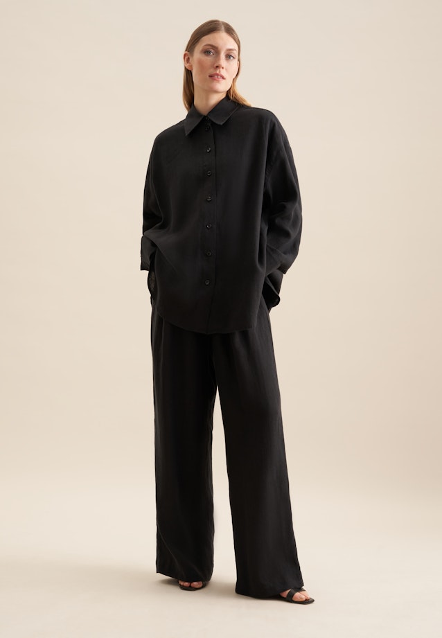 Longbluse Uni in Schwarz |  Seidensticker Onlineshop