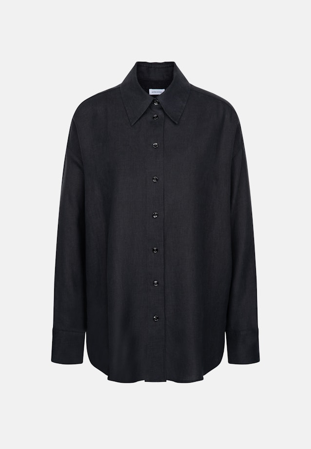 Longbluse Uni in Schwarz |  Seidensticker Onlineshop