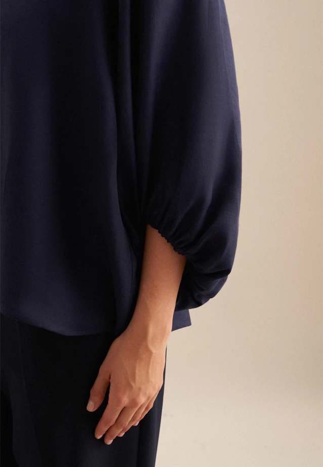 Shirtbluse Uni in Dunkelblau |  Seidensticker Onlineshop