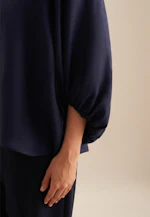 Shirtbluse Uni in Dunkelblau |  Seidensticker Onlineshop
