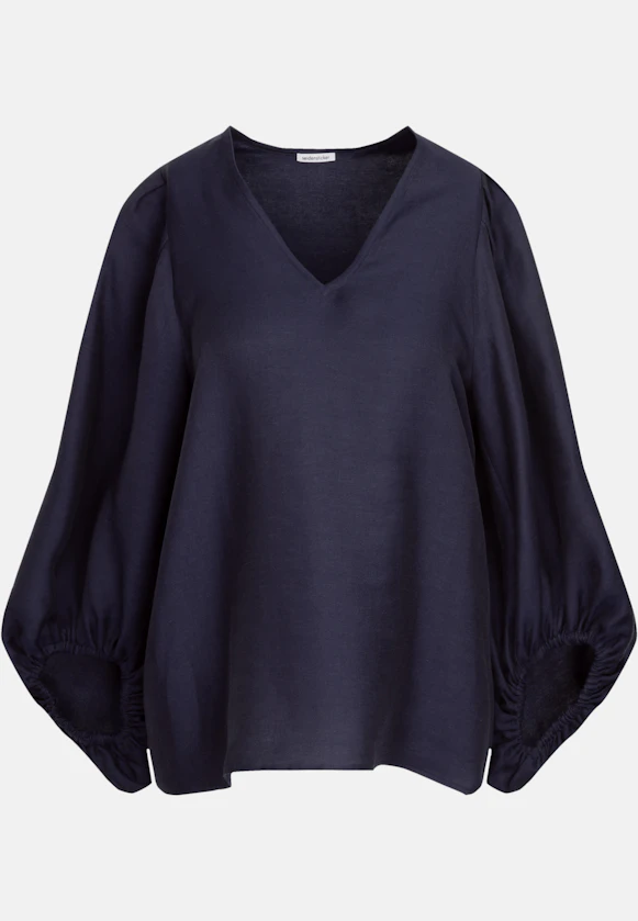 Shirtbluse Uni in Dunkelblau |  Seidensticker Onlineshop