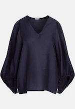 Shirtbluse Uni in Dunkelblau |  Seidensticker Onlineshop