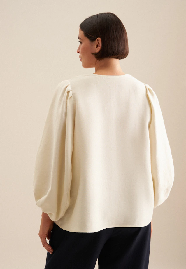 Shirtbluse Uni in Ecru |  Seidensticker Onlineshop
