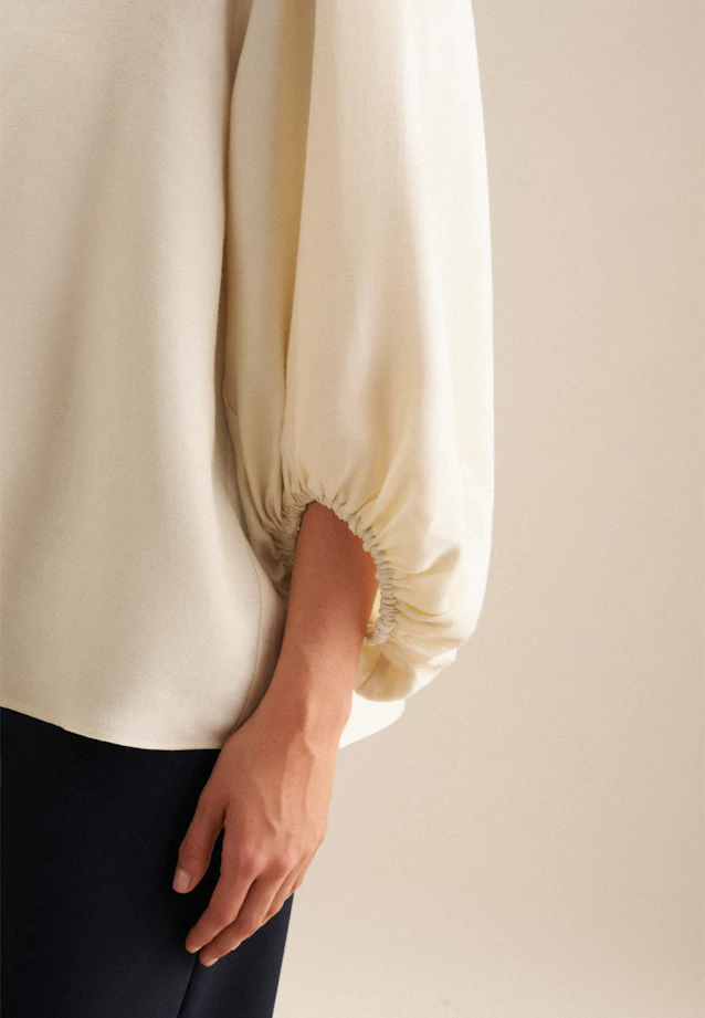 Shirtbluse Uni in Ecru |  Seidensticker Onlineshop