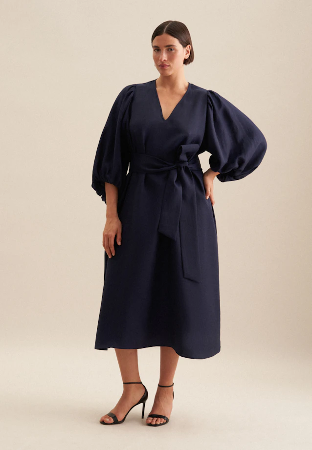 Kleid Uni in Dunkelblau |  Seidensticker Onlineshop