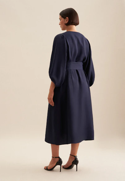 Kleid Uni in Dunkelblau |  Seidensticker Onlineshop