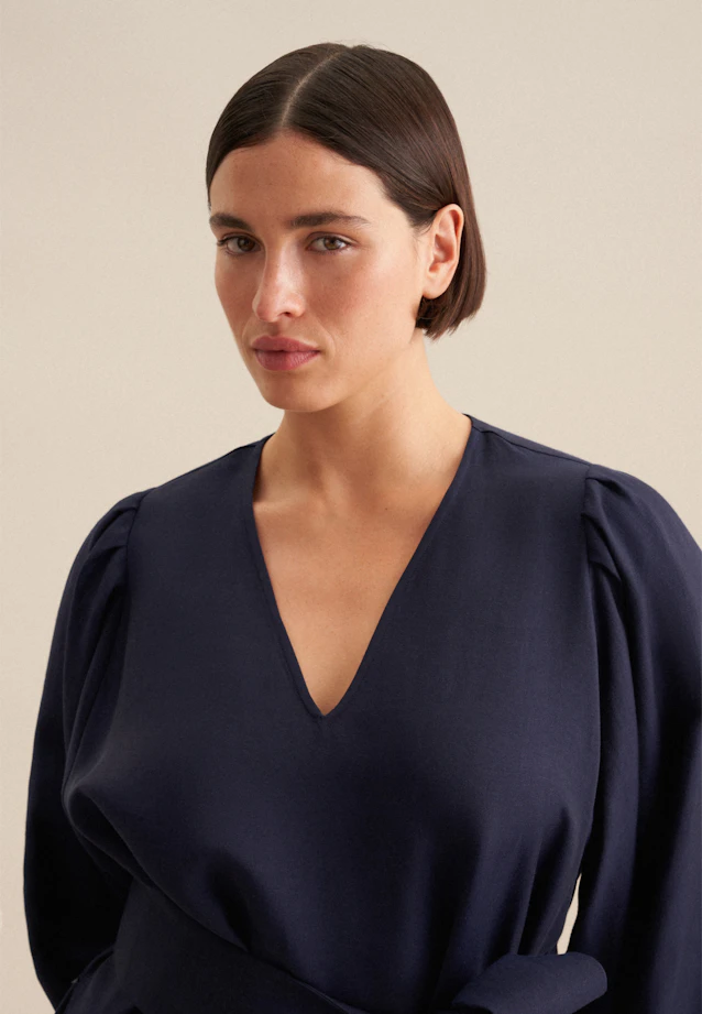 Kleid Uni in Dunkelblau |  Seidensticker Onlineshop