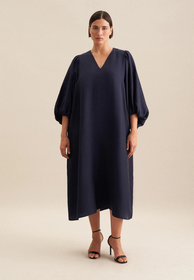 Kleid Uni in Dunkelblau |  Seidensticker Onlineshop