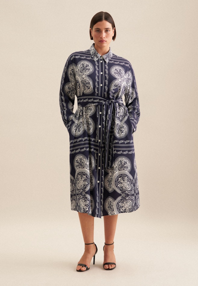 Robe Impression sur tissu dans Bleu Foncé | Boutique en ligne Seidensticker