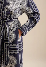 Kleid Tuchprint in Dunkelblau |  Seidensticker Onlineshop