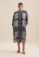 Kleid Tuchprint in Dunkelblau |  Seidensticker Onlineshop