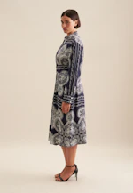 Kleid Tuchprint in Dunkelblau |  Seidensticker Onlineshop