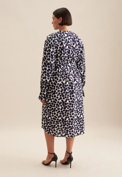 Kleid Punkte in Dunkelblau |  Seidensticker Onlineshop