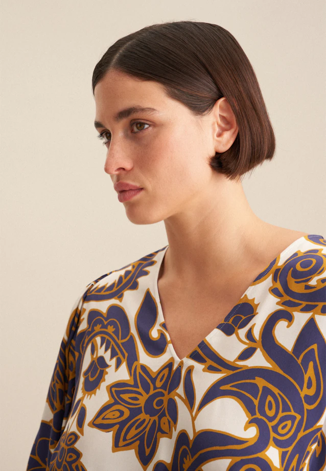 Kleid Paisley in Mittelblau |  Seidensticker Onlineshop