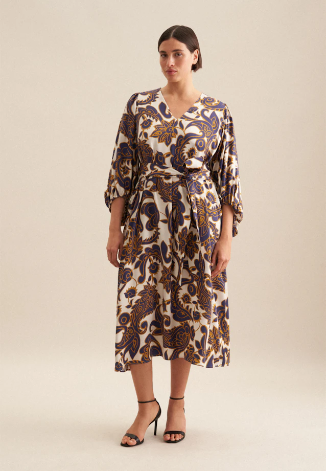 Kleid Paisley in Mittelblau |  Seidensticker Onlineshop