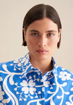 Hemdbluse Druck in Mittelblau |  Seidensticker Onlineshop