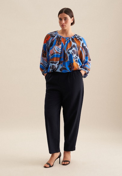 Tunique Floral in Bleu Moyen |  Seidensticker Onlineshop