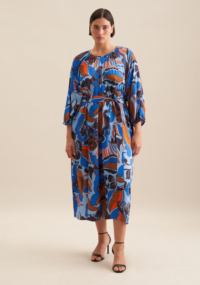 Kleid Floral in Mittelblau | Seidensticker Onlineshop