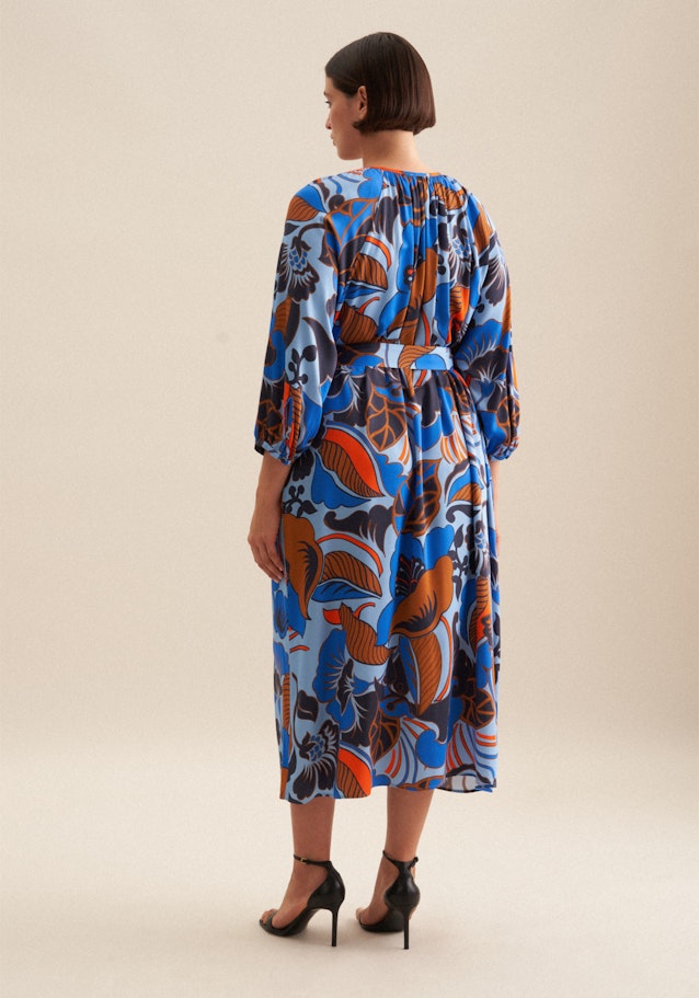 Kleid Floral in Mittelblau | Seidensticker Onlineshop