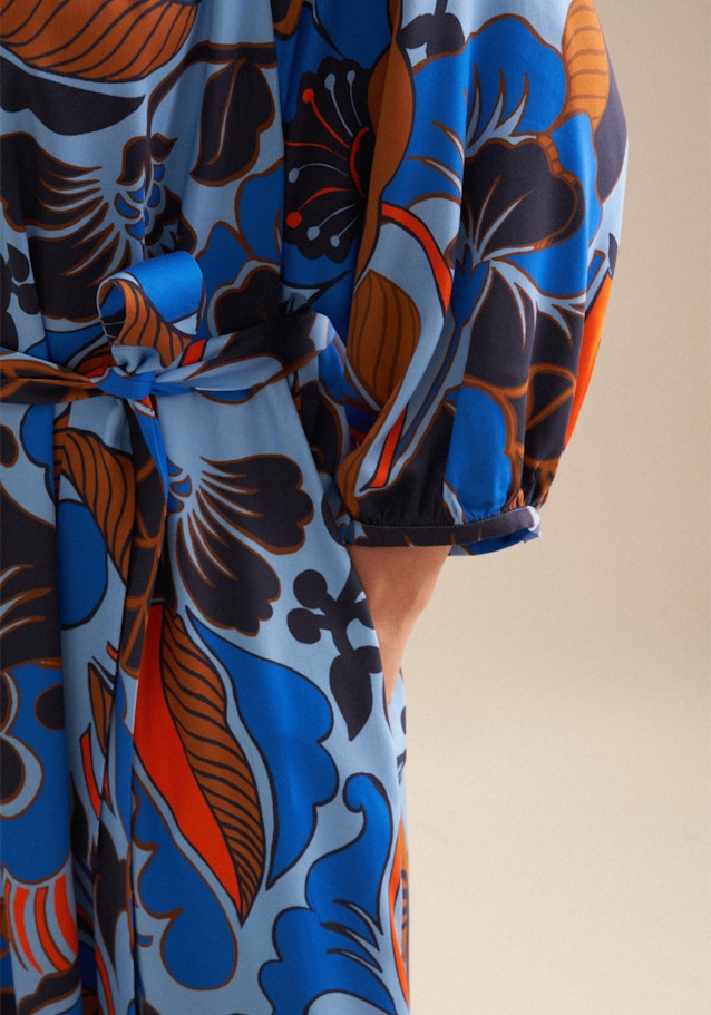 Kleid Floral in Mittelblau | Seidensticker Onlineshop