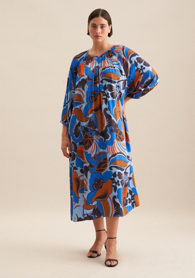 Kleid Floral in Mittelblau | Seidensticker Onlineshop