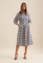 Dress Geometric patterns in Medium Blue |  Seidensticker Onlineshop