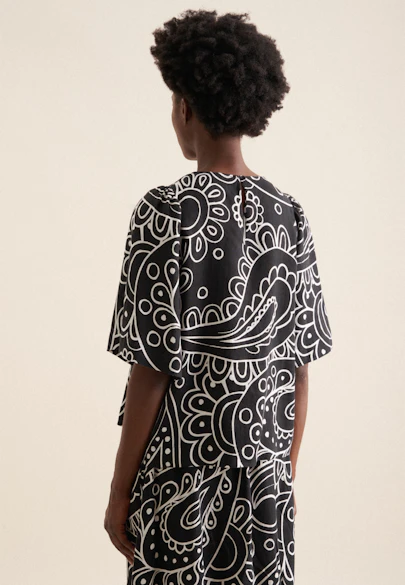 Shirt Blouse Paisley in Black |  Seidensticker Onlineshop