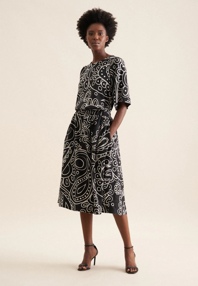 Chemisier Paisley in Noir |  Seidensticker Onlineshop