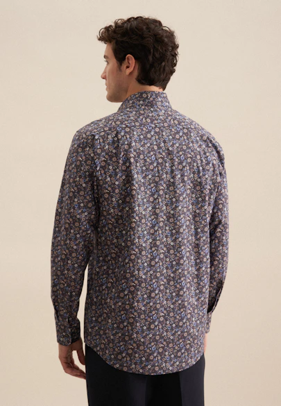Regular Business shirt Floral in Brown |  Seidensticker Onlineshop
