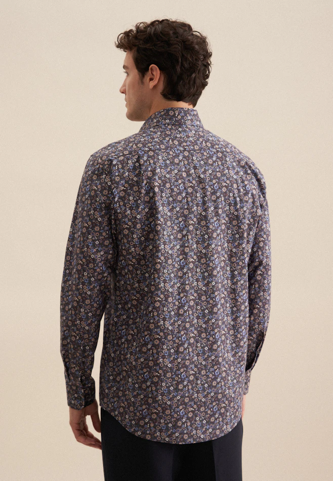 Regular Business Hemd Floral in Braun | Seidensticker Onlineshop