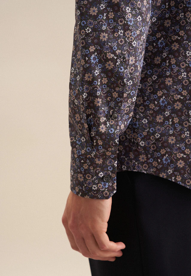 Regular Business Hemd Floral in Braun |  Seidensticker Onlineshop