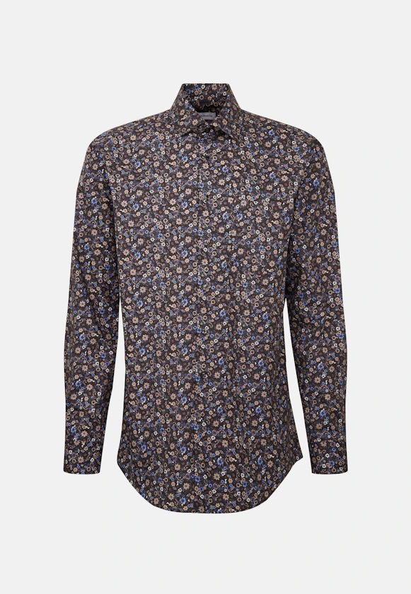 Regular Business Hemd Floral in Braun |  Seidensticker Onlineshop