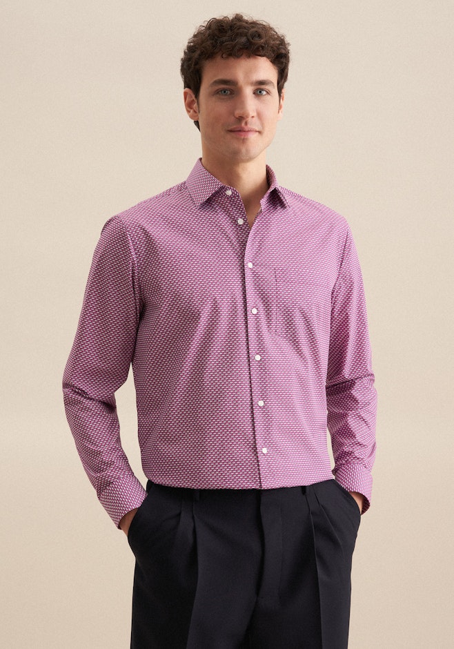 Regular Chemise Business Imprimé dans Rose Fuchsia | Boutique en ligne Seidensticker