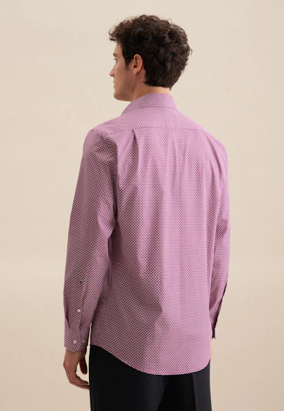Regular Business Hemd Druck in Rosa/Pink |  Seidensticker Onlineshop
