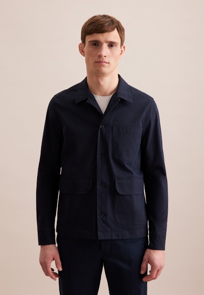 Veste Uni in Bleu Foncé |  Seidensticker Onlineshop