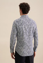 Slim Business Hemd Druck in Dunkelblau |  Seidensticker Onlineshop