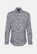 Slim Business Hemd Druck in Dunkelblau |  Seidensticker Onlineshop