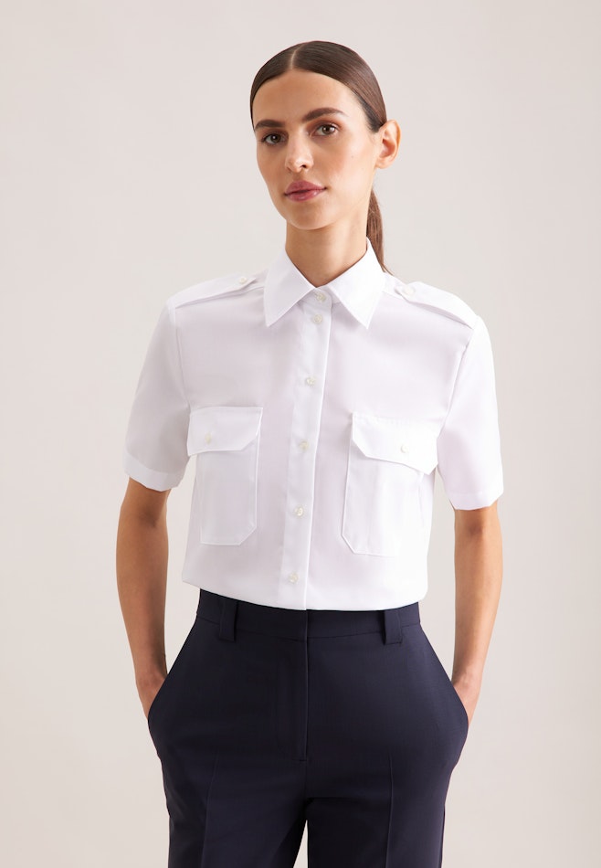 Chemise de pilote Uni dans Blanc | Boutique en ligne Seidensticker