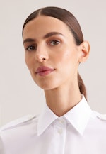 Slim Pilotenbluse Uni in Weiß |  Seidensticker Onlineshop