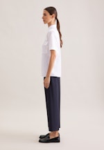 Slim Pilotenbluse Uni in Weiß |  Seidensticker Onlineshop