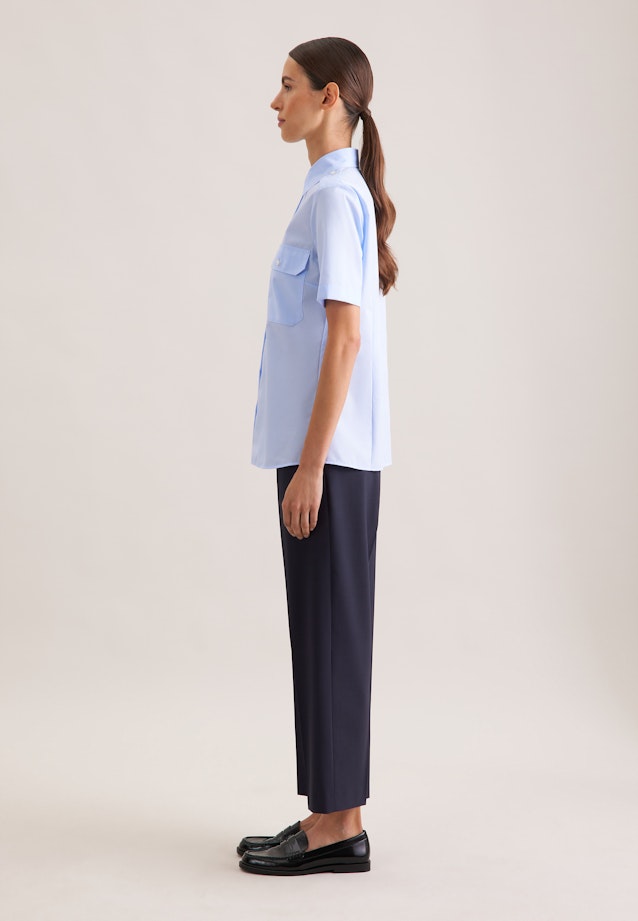 Slim Pilotenbluse Uni in Hellblau |  Seidensticker Onlineshop
