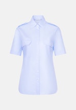 Slim Pilotenbluse Uni in Hellblau |  Seidensticker Onlineshop