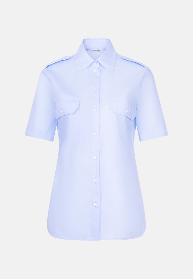 Slim Pilotenbluse Uni in Hellblau |  Seidensticker Onlineshop