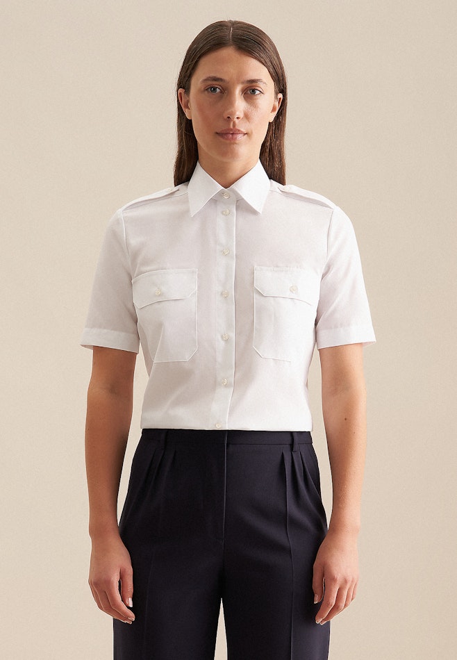 Shirt blouse Uni in White | Seidensticker online shop