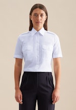 Hemdbluse Uni in Mittelblau |  Seidensticker Onlineshop