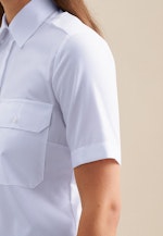 Hemdbluse Uni in Mittelblau |  Seidensticker Onlineshop